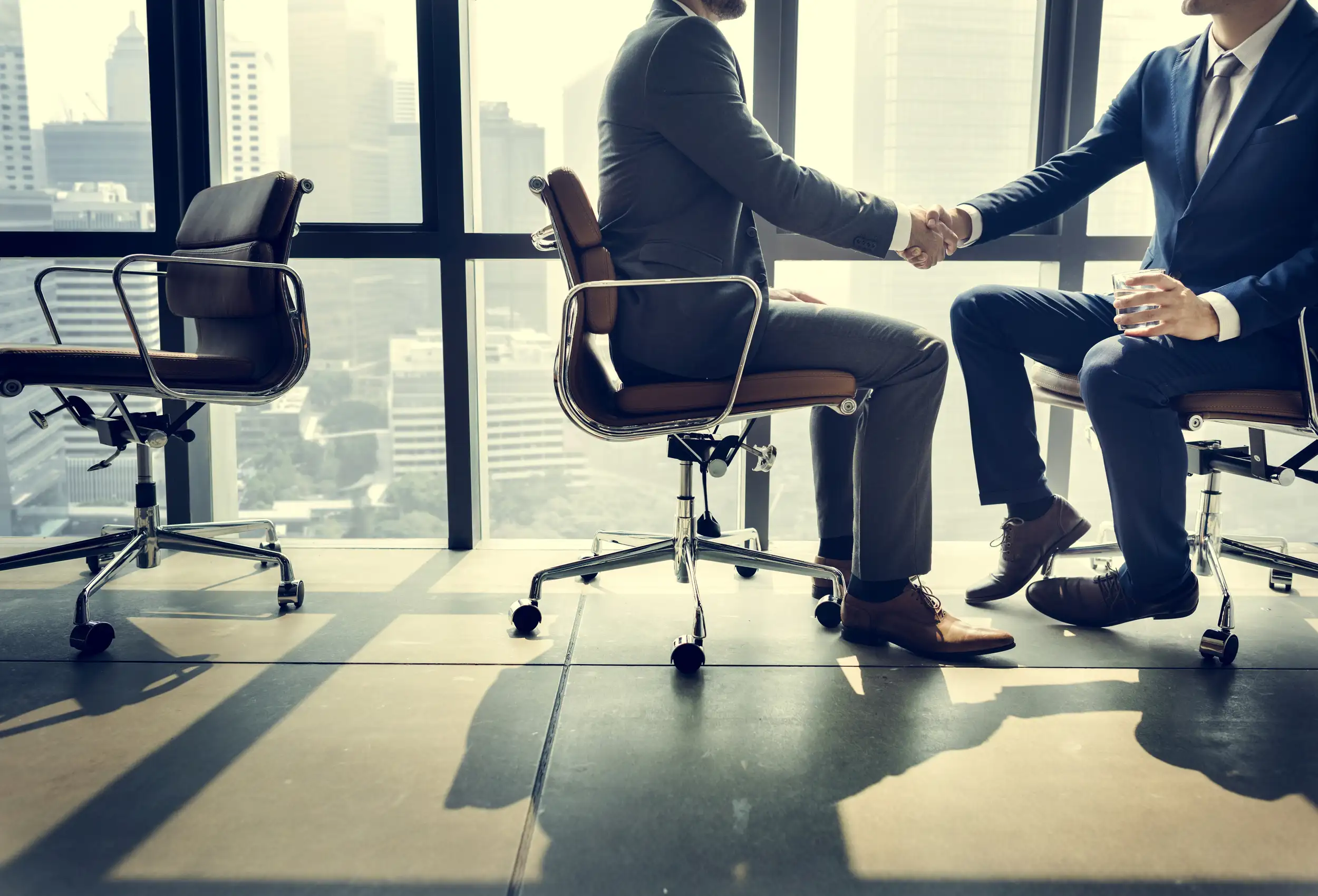 two people shaking hands