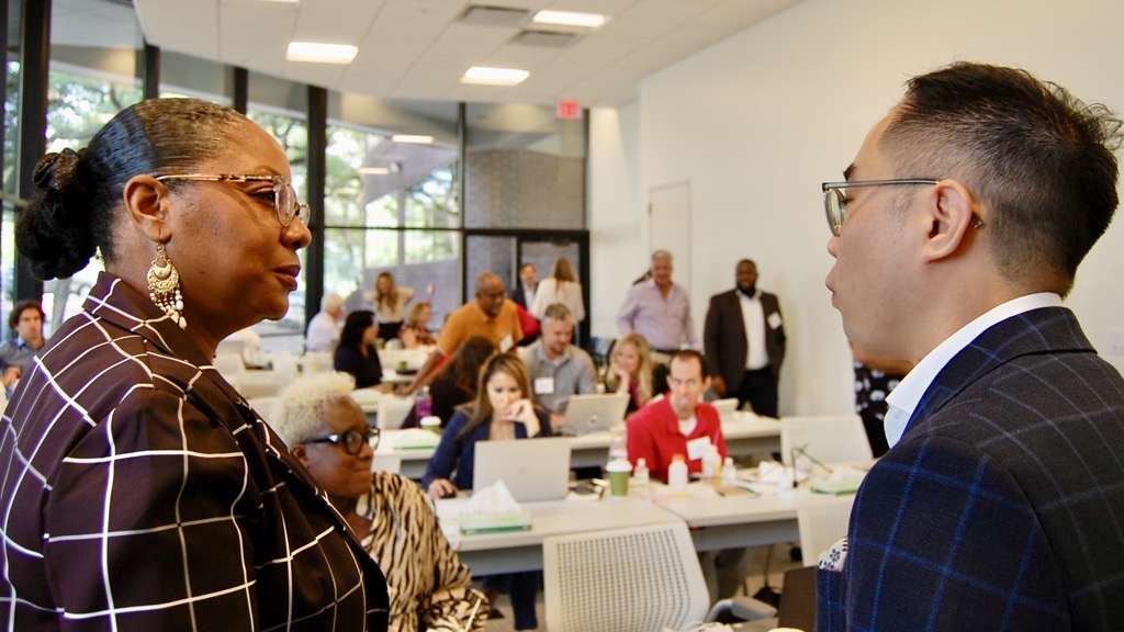 DEIB advisory board members talking